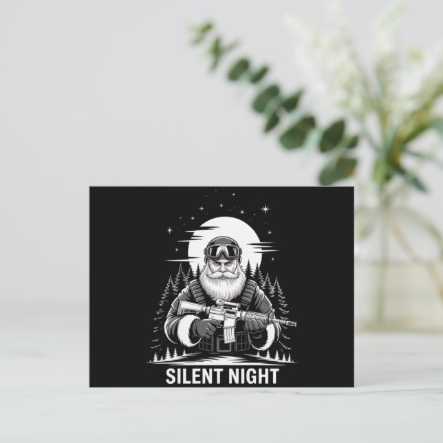 Cartes Pour Fêtes Annuelles Nuit silencieuse Père Noël Vétérinaire militaire d (Debout devant)
