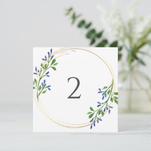 Cartes Pour Fêtes Annuelles Numéro de tableau bordure florale