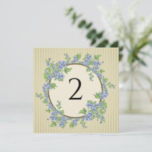Cartes Pour Fêtes Annuelles Numéro de tableau bordure florale