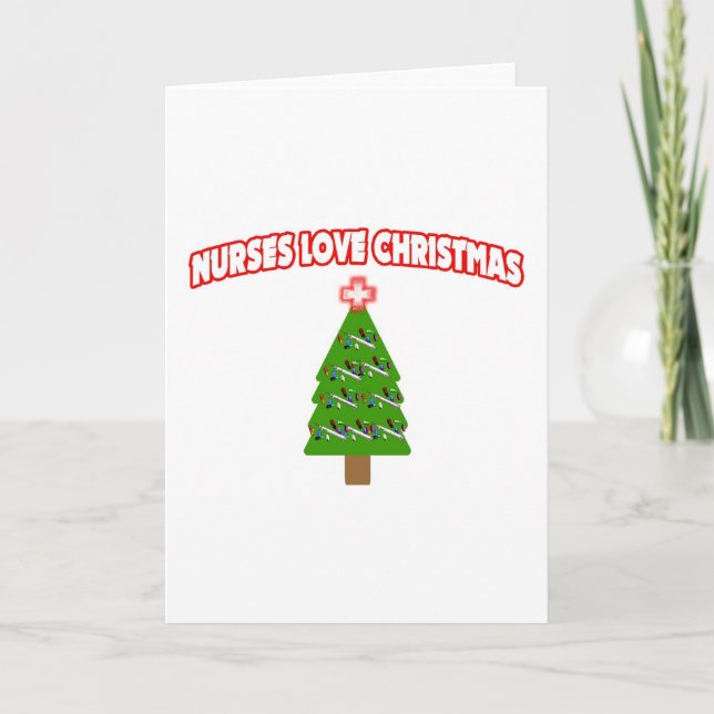 Cartes Pour Fêtes Annuelles Nurses Love Christmas (Devant)