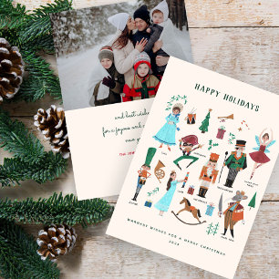 Cartes Pour Fêtes Annuelles Nutcracker Family Photo Noël