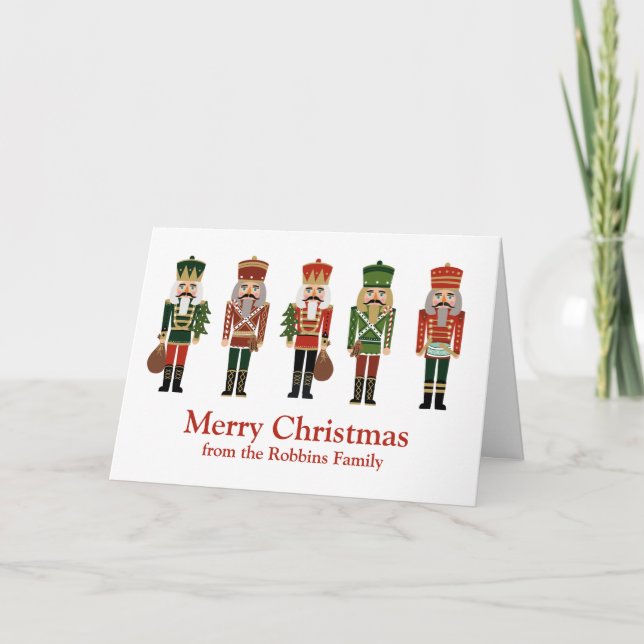 Cartes Pour Fêtes Annuelles Nutcrackers de Noël (Devant)