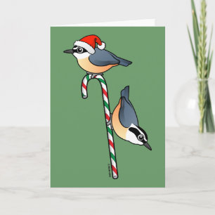 Cartes Pour Fêtes Annuelles Nuthatch Père Noël