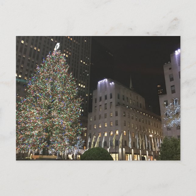 Cartes Pour Fêtes Annuelles NYC Rockefeller Center Christmas Tree New York (Devant)