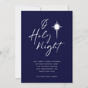 Cartes Pour Fêtes Annuelles O Étoile de nuit de Bethléem Midnight Blue