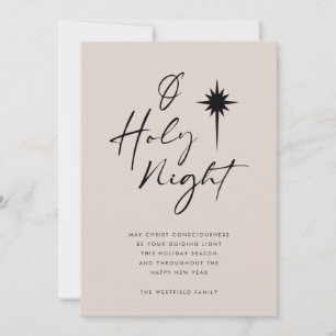 Cartes Pour Fêtes Annuelles O Étoile de nuit sainte de Bethléem Minimaliste