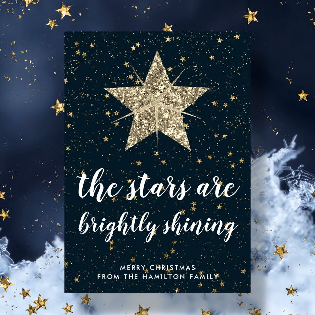 Cartes Pour Fêtes Annuelles O Holy Night | Les Étoiles Brillantes Famille (Créateur téléchargé)