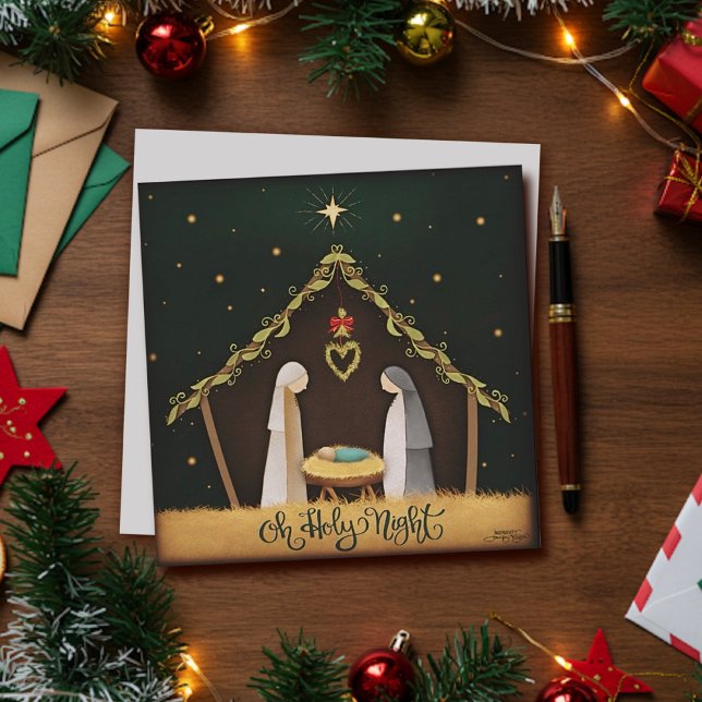 Cartes Pour Fêtes Annuelles Ô Nuit Sainte Manger Noël Inspirivité (Créateur téléchargé)
