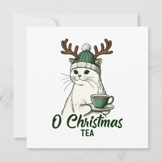 Cartes Pour Fêtes Annuelles O thé de Noël (Devant)