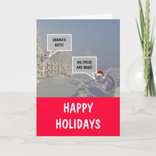 Cartes Pour Fêtes Annuelles Obama Joyeuses fêtes (Devant)