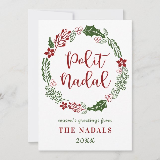 Cartes Pour Fêtes Annuelles Occitan Joyeux Noël, Personnalisé (Devant)