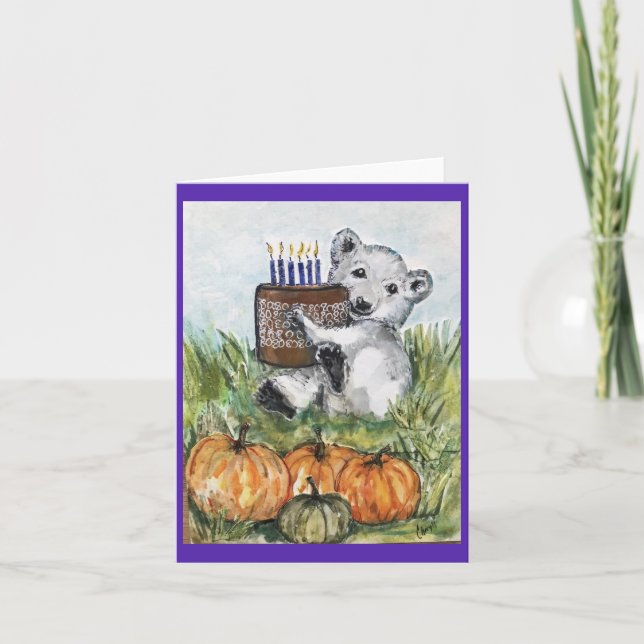 Cartes Pour Fêtes Annuelles Octobre Anniversaire Salutation (Devant)