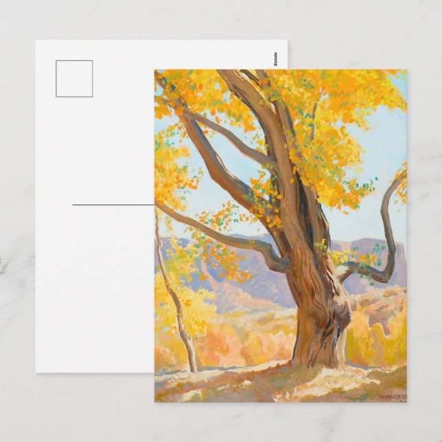 Cartes Pour Fêtes Annuelles Octobre Matin par Maynard Dixon (Devant / Derrière)