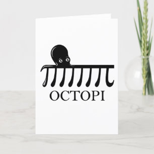 Cartes Pour Fêtes Annuelles Octopi - Funny Pi Octopus Math