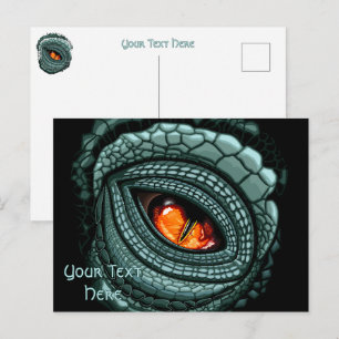 Cartes Pour Fêtes Annuelles Œil de prédateur reptile primal