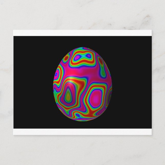 Cartes Pour Fêtes Annuelles Oeuf 5 de Psychadelic pâques (Devant)