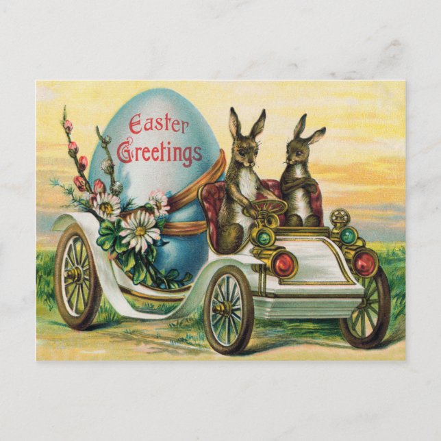 Cartes Pour Fêtes Annuelles Oeuf de lapin de Pâques Daisy (Devant)