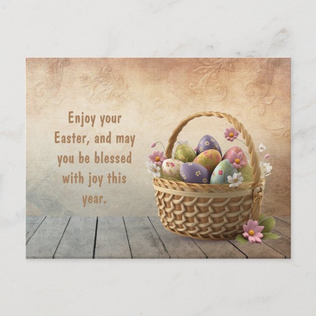 Cartes Pour Fêtes Annuelles OEuf de Pâques (Devant)