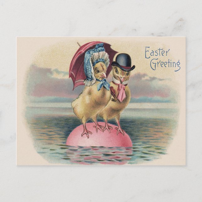 Cartes Pour Fêtes Annuelles Oeuf de Pâques couleur Parapluie Mer (Devant)
