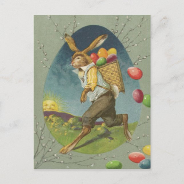 Cartes Pour Fêtes Annuelles OEuf de Pâques Couleur Soleil (Devant)