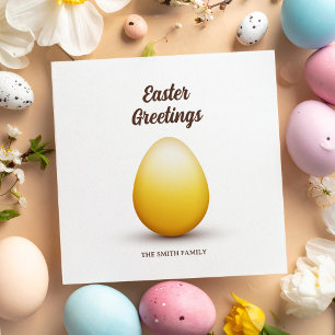 Cartes Pour Fêtes Annuelles Œuf de Pâques doré