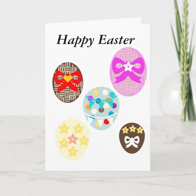 Cartes Pour Fêtes Annuelles Oeuf de Pâques modifiable (Devant)