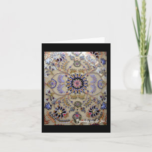Cartes Pour Fêtes Annuelles Oeuf de pâques royal d'Ukrainien de Kashan Pysanka