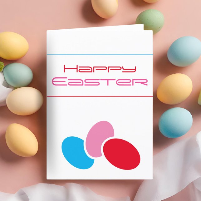 Cartes Pour Fêtes Annuelles Oeuf de Pâques simple moderne Joyeux Pâques (Créateur téléchargé)