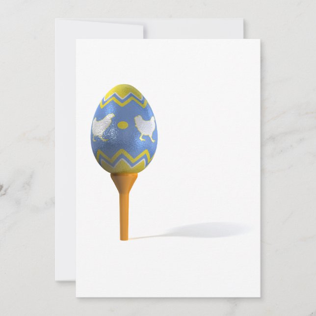 Cartes Pour Fêtes Annuelles Oeuf de pâques sur le tee de golf (Devant)