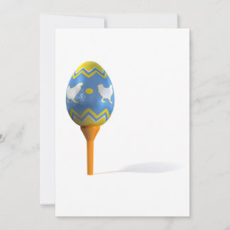 Cartes Pour Fêtes Annuelles Oeuf de pâques sur le tee de golf