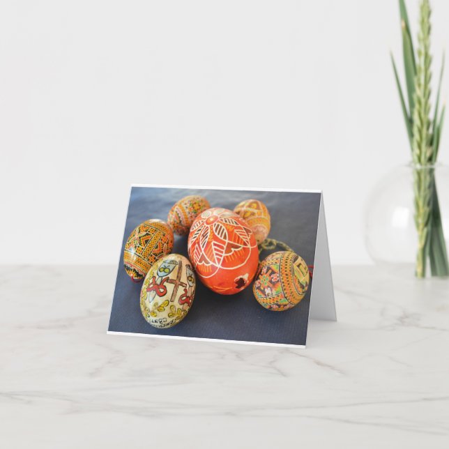 Cartes Pour Fêtes Annuelles Oeuf de Pâques Ukraine (Devant)