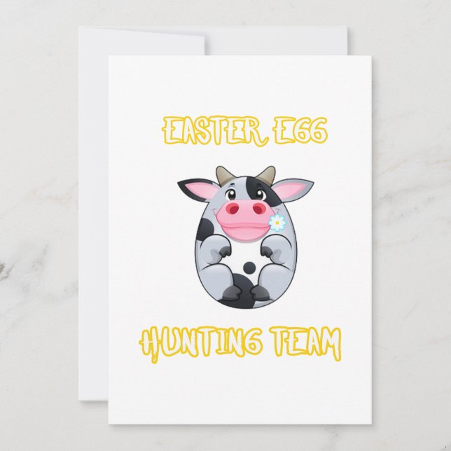Cartes Pour Fêtes Annuelles OEuf de vache Paysan paysan de pâques (Devant)