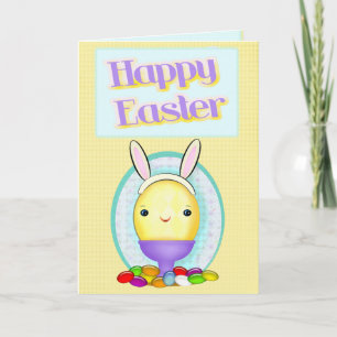 Cartes Pour Fêtes Annuelles Oeuf fait sur commande de lapin de Pâques de photo
