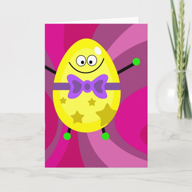 Cartes Pour Fêtes Annuelles Oeuf funky (Devant)