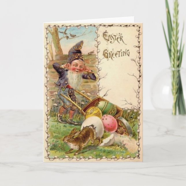 Cartes Pour Fêtes Annuelles OEuf Peint Couleur Boulet de Pâques (Devant)
