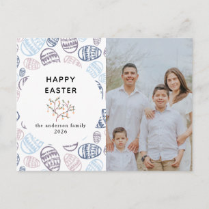 Cartes Pour Fêtes Annuelles Œufs aquarelle modernes élégants Joyeuses Pâques P