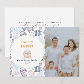 Cartes Pour Fêtes Annuelles Œufs aquarelle modernes élégants Joyeuses Pâques P