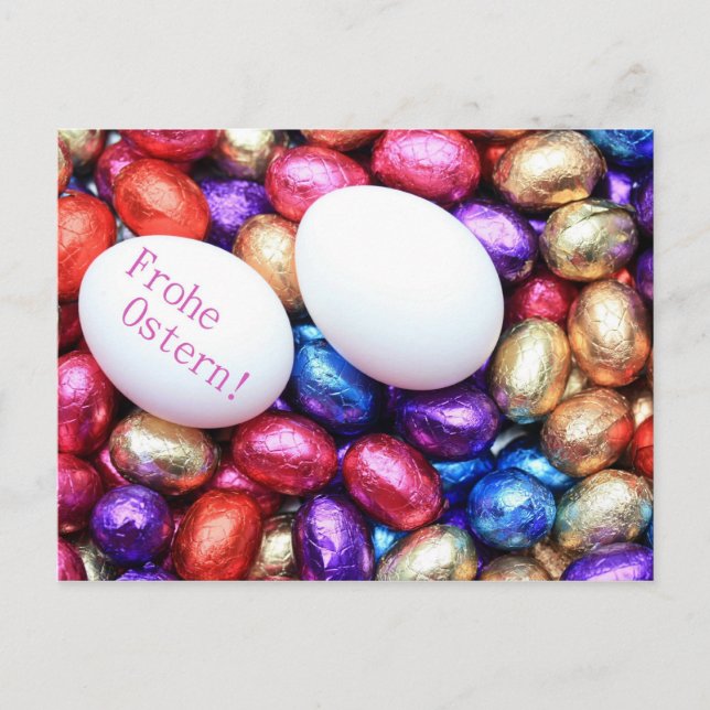 Cartes Pour Fêtes Annuelles OEufs au chocolat allemand salut de pâques (Devant)