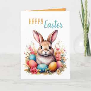 Cartes Pour Fêtes Annuelles Oeufs Colorés Boulet Mignonnes Fleurs Joyeux Pâque