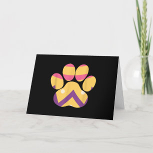 Cartes Pour Fêtes Annuelles Oeufs colorés Paw Paw Paw Drôle Chien Amoureux de 