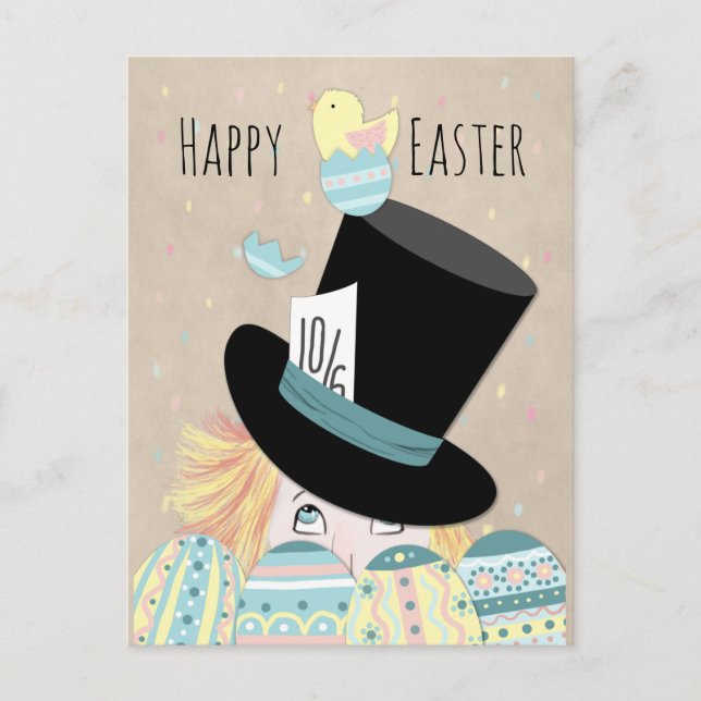 Cartes Pour Fêtes Annuelles OEufs de haine de Pâques mûrs et poussins (Devant)