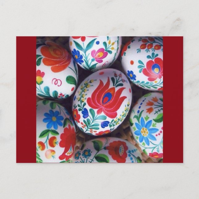 Cartes Pour Fêtes Annuelles Oeufs de Kalocsai de Hongrois de salutations de (Devant)