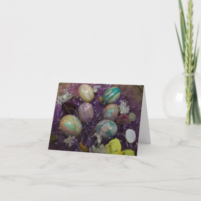 Cartes Pour Fêtes Annuelles Oeufs de Pâques (Devant)