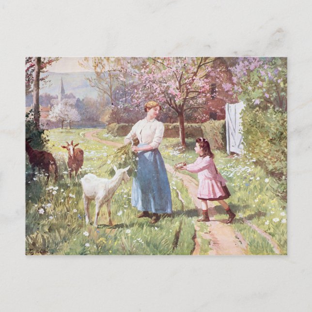 Cartes Pour Fêtes Annuelles Oeufs de Pâques dans le pays, 1908 (Devant)