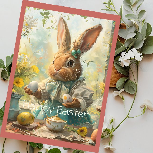 Cartes Pour Fêtes Annuelles Œufs de Pâques de lapin mignon (Créateur téléchargé)