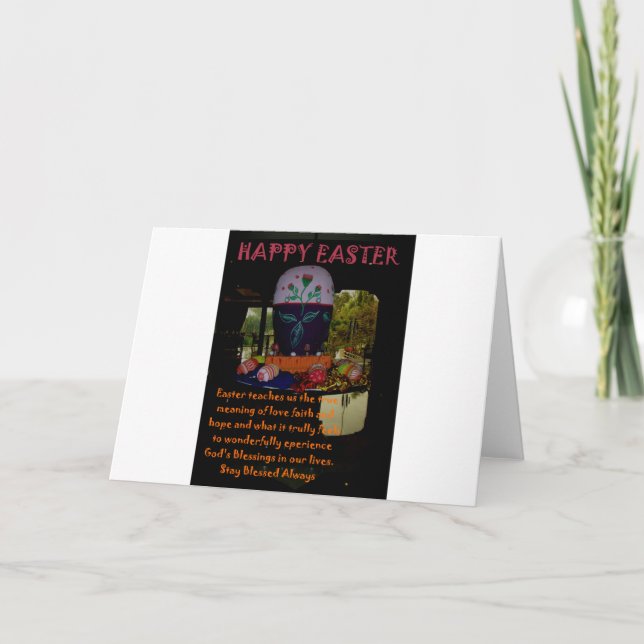 Cartes Pour Fêtes Annuelles OEufs de Pâques décorés (Devant)