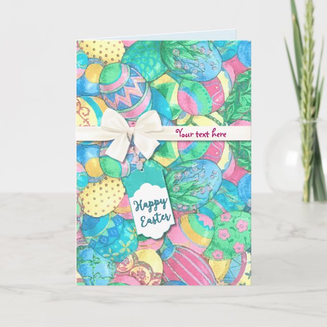 Cartes Pour Fêtes Annuelles Oeufs de pâques en pastel d'Oeuf-stavaganza (Devant)