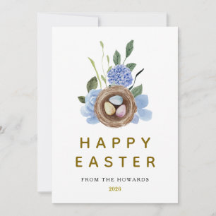 Cartes Pour Fêtes Annuelles Œufs de Pâques Floraux Élégants Joyeuses Pâques