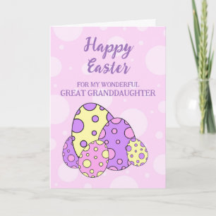 Cartes Pour Fêtes Annuelles Oeufs de Pâques Joyeux Pâques Grande Petite-fille