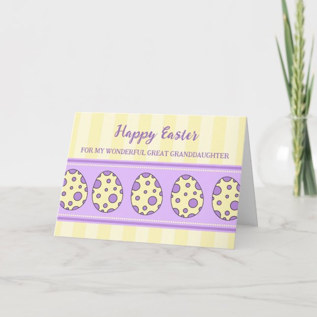 Cartes Pour Fêtes Annuelles Oeufs de Pâques Joyeux Pâques Grande Petite-fille (Devant)